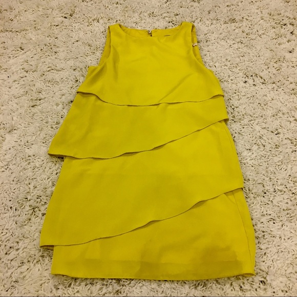 Zara Yellow Layer Dress XS - Picture 1 of 3